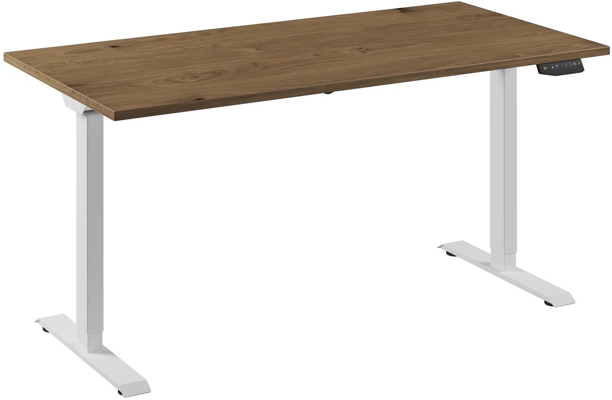 Bureau Adjust 1 Plus QA 160x80 Wit/Eiken tabak