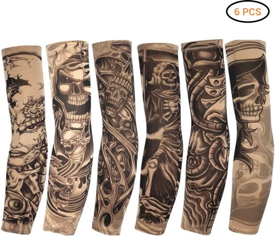 Sleeve Armkous Tattoo Afdekking Fietsen Fiets UV-bescherming Arm Mouwen Beschermende Handschoenen Mannen Vrouwen Buiten - 6 Stuks, Meerkleurig, M — afbeelding 3