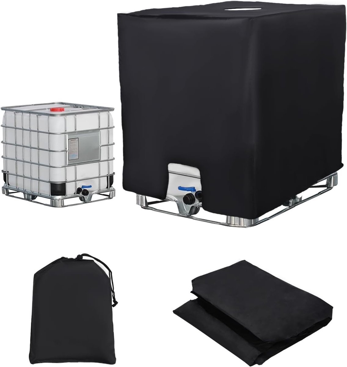 IBC tankhoes, anti-uv-beschermhoes voor watertank 1000 liter, beschermende afdekking, geschikt IBC-tankaccessoires - ShopVlot