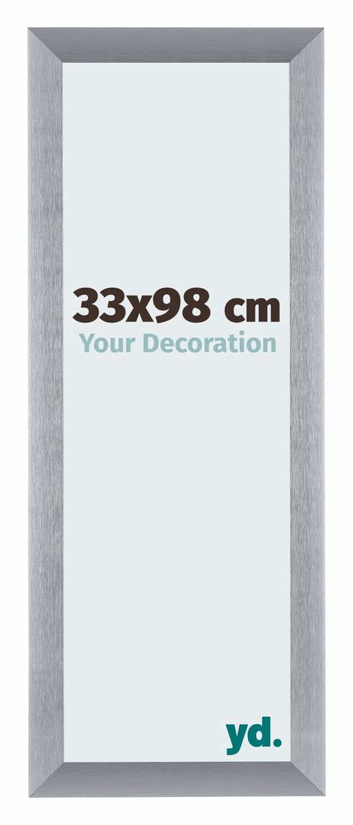 yd. Your Decoration - Fotolijst 33x98 cm - Aluminium - Zilver Geborsteld - Tucson