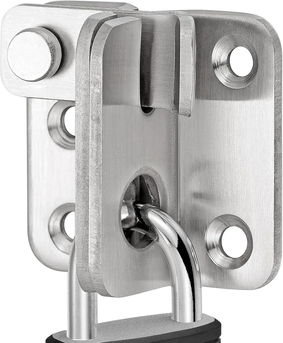Schuurslot - Zilver - 52 x 62 cm - Roestvrij Stalen Hangslot met Klapontwerp - Voor Poorten en Schuren