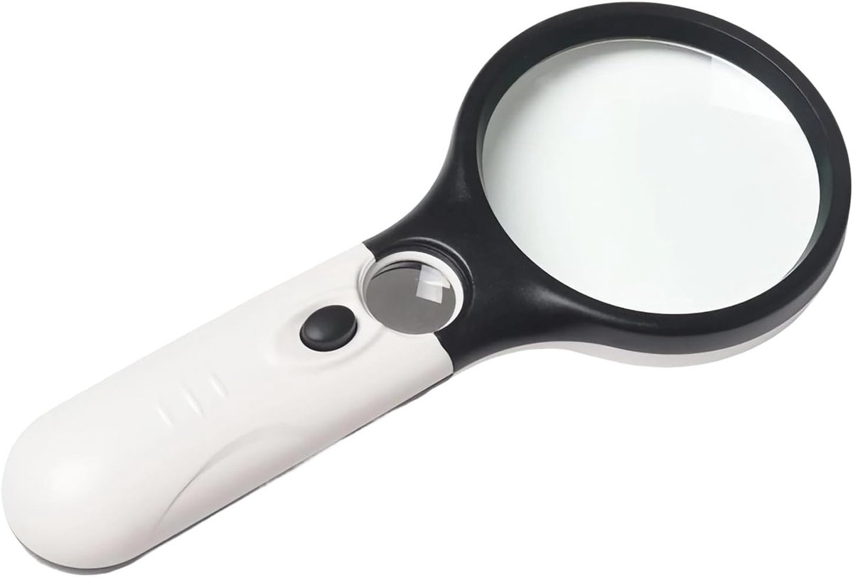 Vergrootglas met Licht - Zwart - 100 mm - 30x Vergrootglas voor Sieraden en Lezen - Voor Senioren