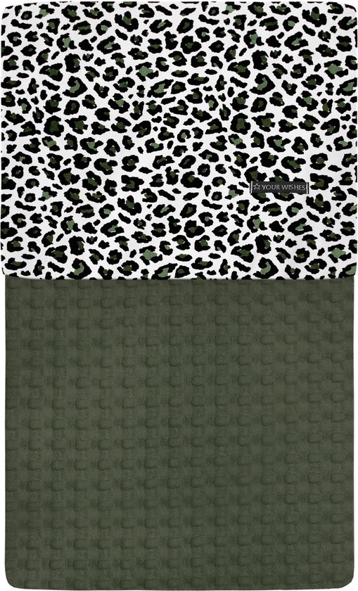 Overeenstemming kruis Doorlaatbaarheid Your Wishes - Wiegdeken - Groen - Leopard - 70 x 100 cm - Katoen | bol.com