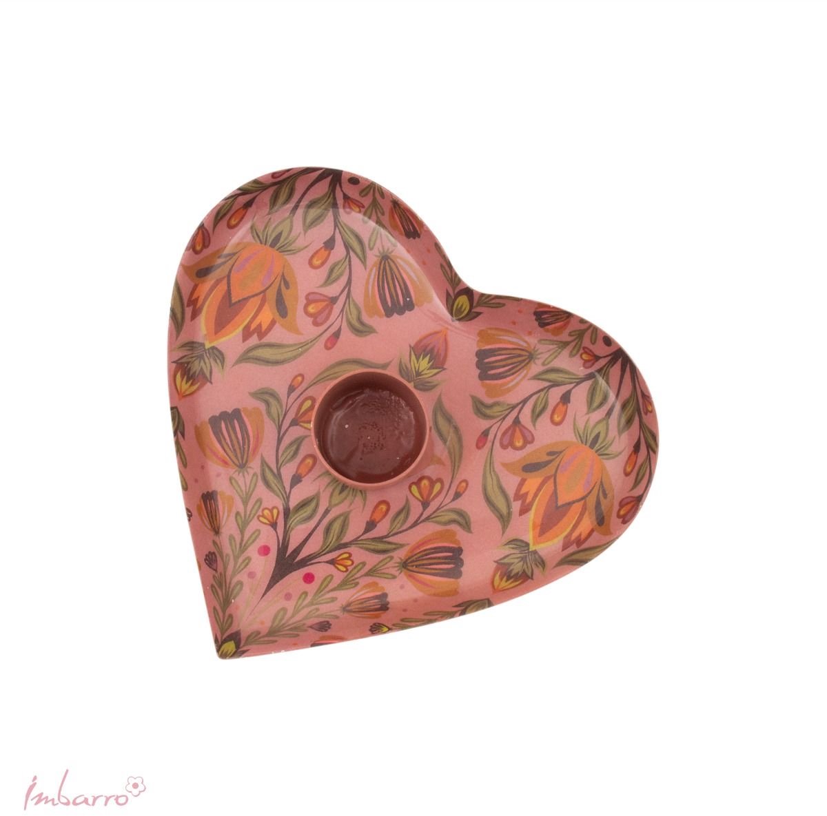 Imbarro Home & Fashion - Kandelaar Heart Isabella - Multi, Roze - 13 X 13 cm