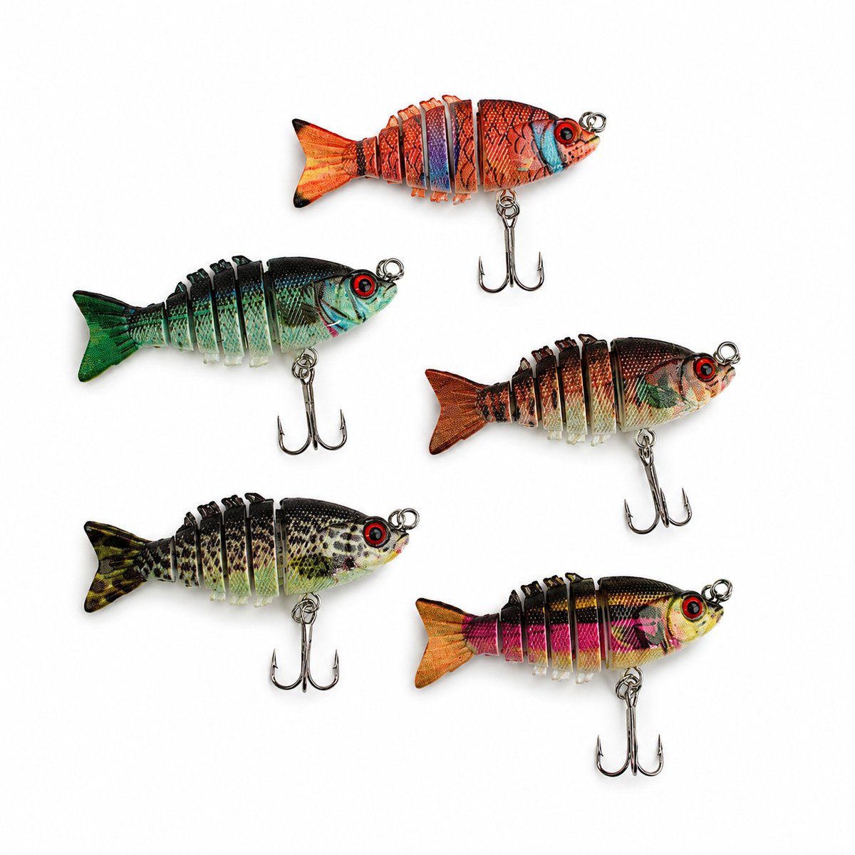 Fish-Xpro FlexBite Swimbait Set - 5 Stuks - 5 cm - 3,3 g - Tacklebox