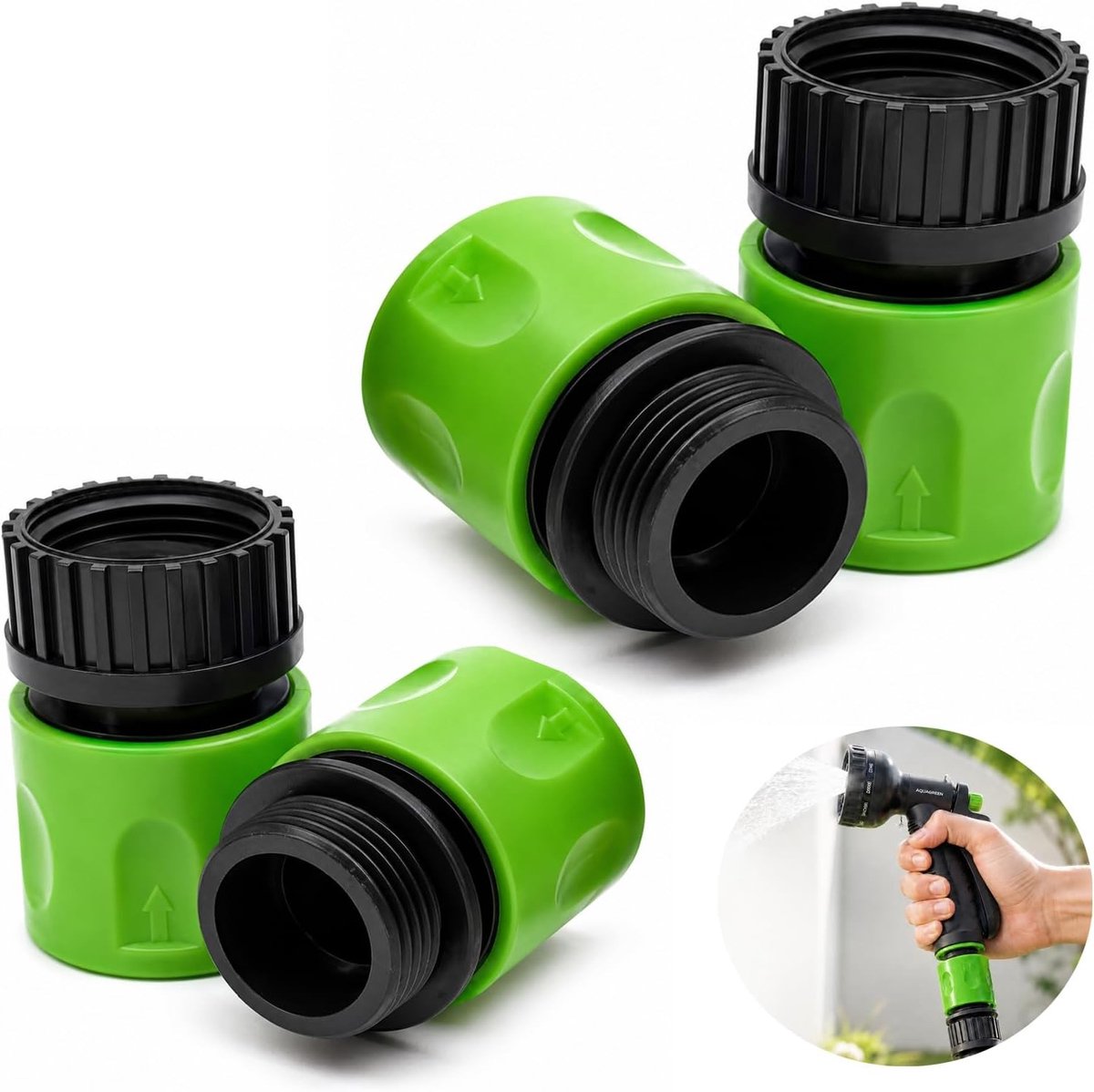 Snelkoppelingen voor de tuin - Universeel - 3/4 inch - Duurzaam en Betrouwbaar - Voor Irrigatiesystemen en Sproeiers