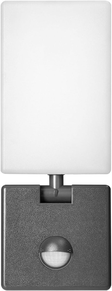 SP® Buitenlamp met Bewegingssensor - Wandlamp met Sensor Voor Buiten - Solar Buitenlamp Oplaadbaar - Zwart - 6cm x 9cm x 24cm