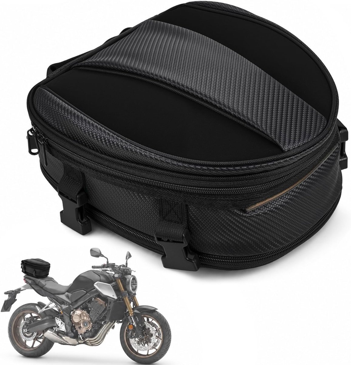Bagagetas, multifunctionele achterzadeltas voor motorfietsen, sportieve motortas, kleine achtertas voor bagage