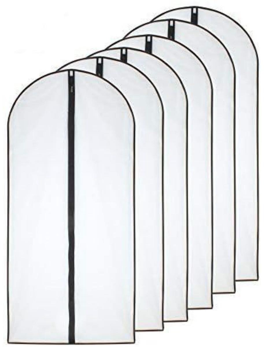 SSTRWGOOD 6 Stuks Kledinghoezen - Halftransparante Kleiderzakken - 60x120cm - Gemakkelijk Zoeken - Geschikt voor Jassen en Winterkleding - PEVA Materiaal