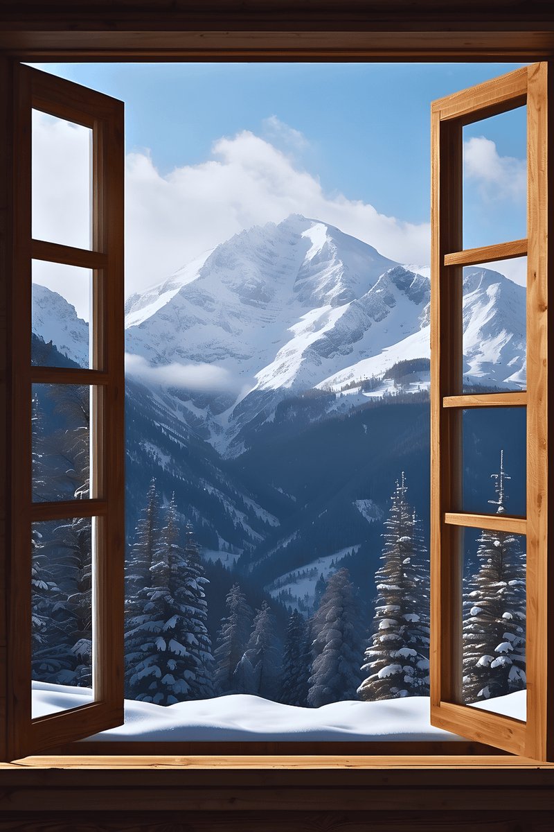 Alpen Poster - Berg - Uitzicht - Natuur - posters - formaat 70x100cm - Aesthetic - Wanddecoratie - Moderne Kunst - Aesthetic room decor - L1623MT
