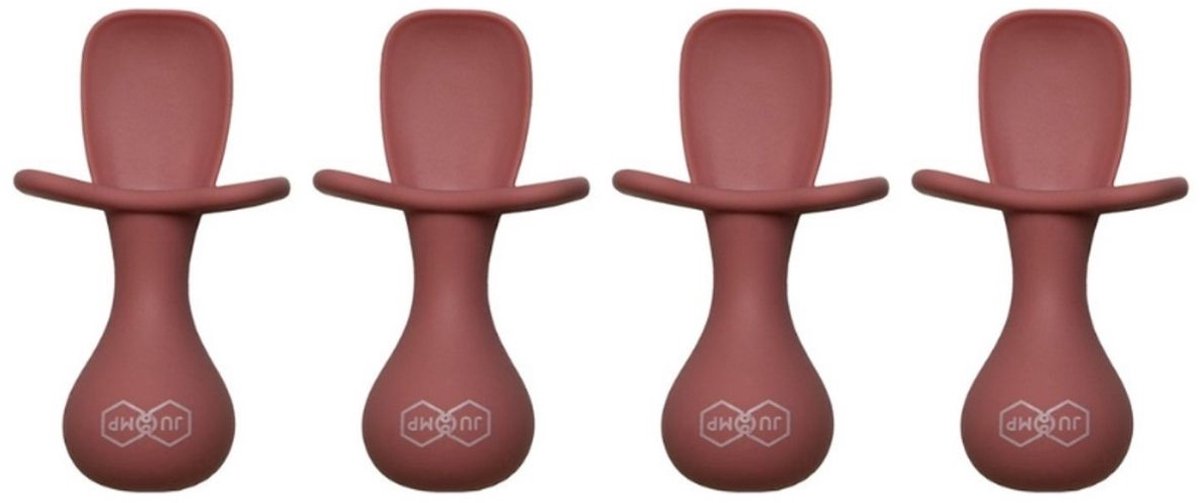 JU&MP Kinderbestek - Baby - Baby Lepeltjes - Baby Bestek - BPA-Vrij - 4 Stuks - Roze