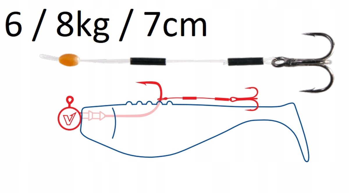 Dragon Dozbrojka Sandacz 7cm 8kg Hakenmaat 6 - 3 Stuks