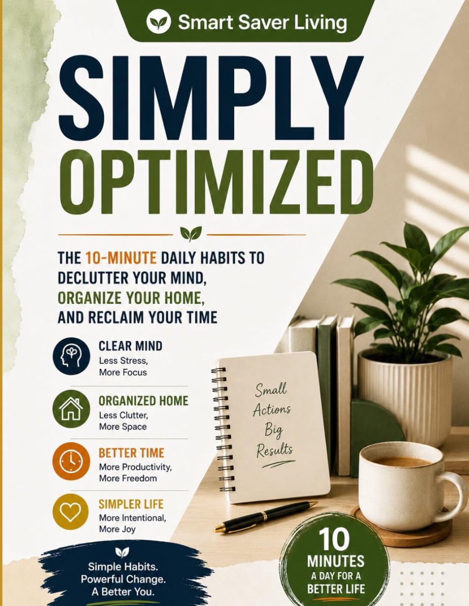 Simply Optimized: The 10-Minute Daily Habits to Declutter Your Mind, Organize Your Home, Reclaim Your Time, Build - ShopVlot