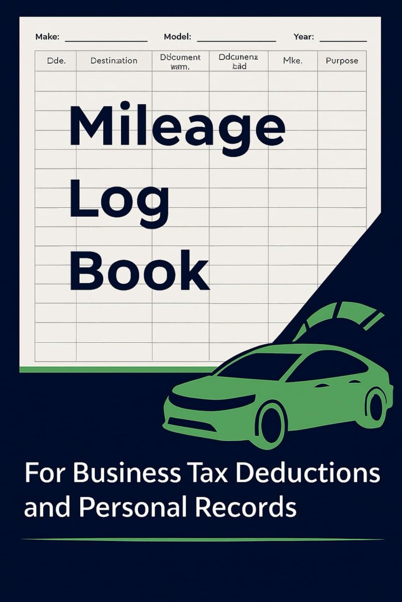 Mileage Log Book For Car: Vehicle Tracker Notebook for Taxes & Self-Employed - ShopVlot