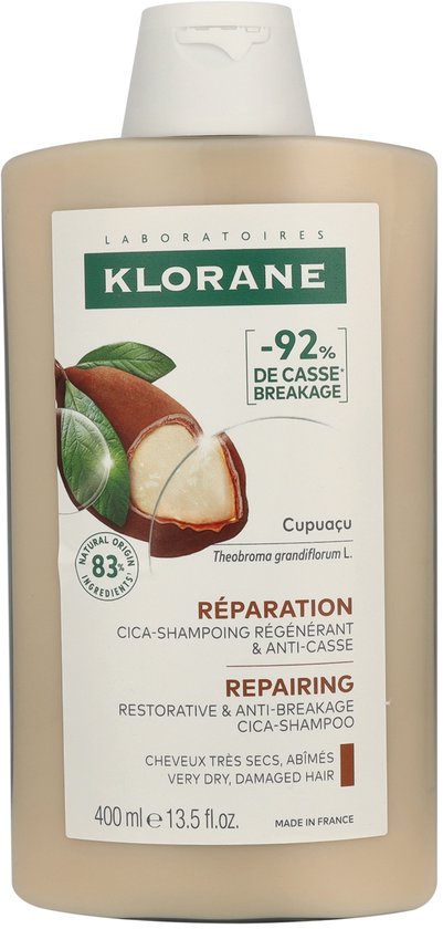 Klorane BIO Cupuaçu Herstellende Shampoo | Regenererend & anti-breuk Zeer droog beschadigde haar 400
