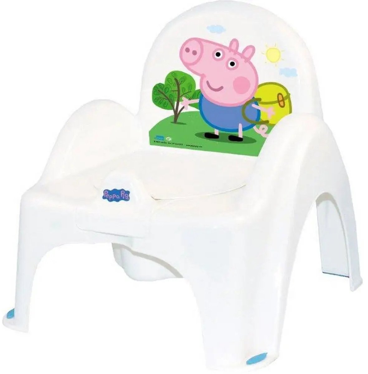 Blauw Kinder Potje Stoel met Auto Thema