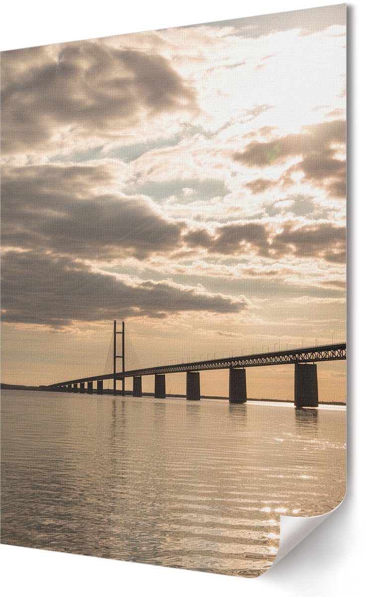 Coloray Polycanvas Wandposter - Moderne Compositie, Illustratie - A3 - Beige Illustratie - Rechthoek - Muurkunst - Woonkamer, Slaapkamer, Kantoor - Geometrische
