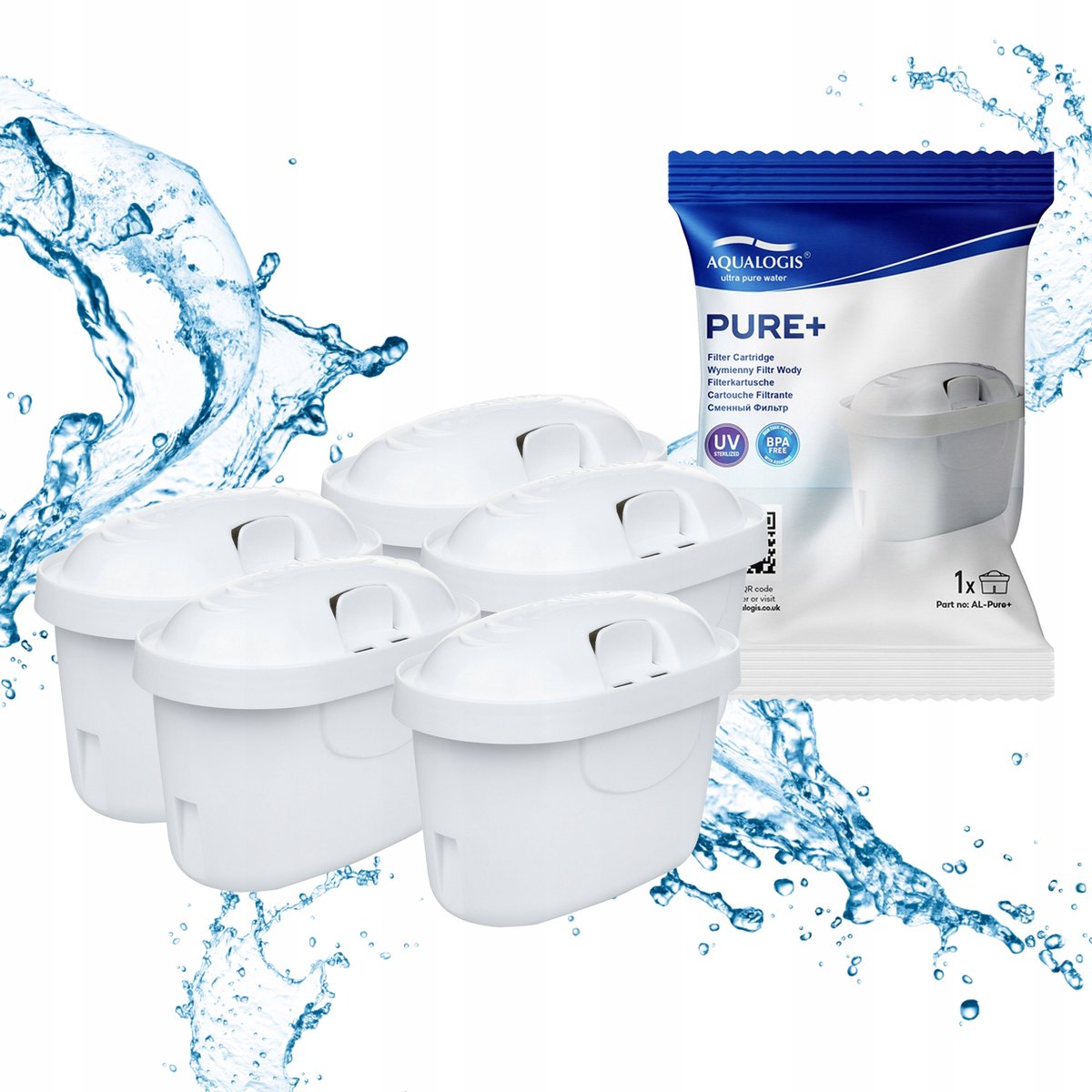 Aqualogis Pure+ Waterfilterset - 5 Stuks