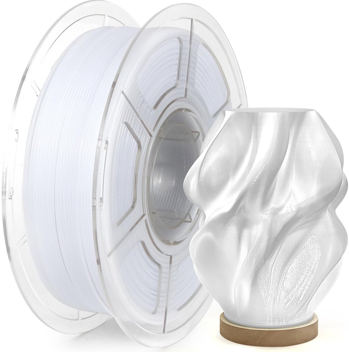 IEMAI PETG Filament 1.75 mm 1KG Wit, High Speed PETG Draadmateriaal 3D-printers, maatnauwkeurigheid +/- 0,02 mm - ShopVlot