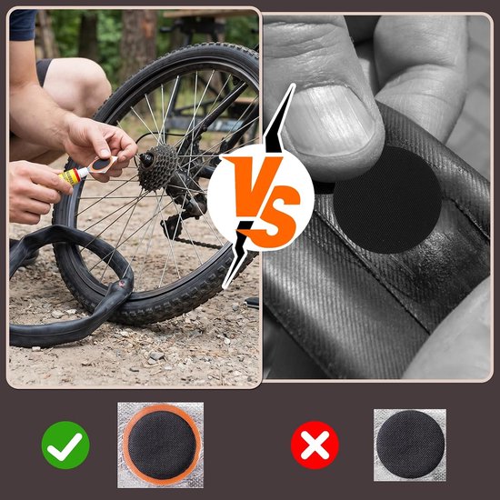 Fietsband Reparatie - Lekke Banden Set - Onderweg Herstellen - Compleet met Gereedschap - 22 Delig - Zwart — afbeelding 3