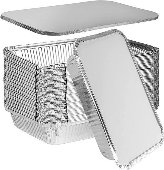 Aluminium Grillschalen - Zilver - Groot - 4900 ml - Voor Barbecue en Koken — afbeelding 5