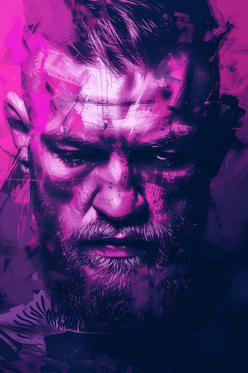 Conor Mcgregor Poster - UFC - Paars - Vechter - Wanddecoratie - posters - formaat 30x40cm - XS2020MT