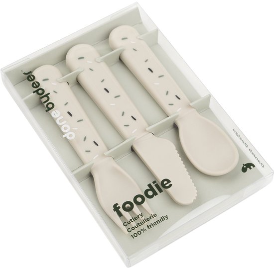 Done By Deer Foodie Cutlery Set Confetti Sand van Done by Deer — afbeelding 4