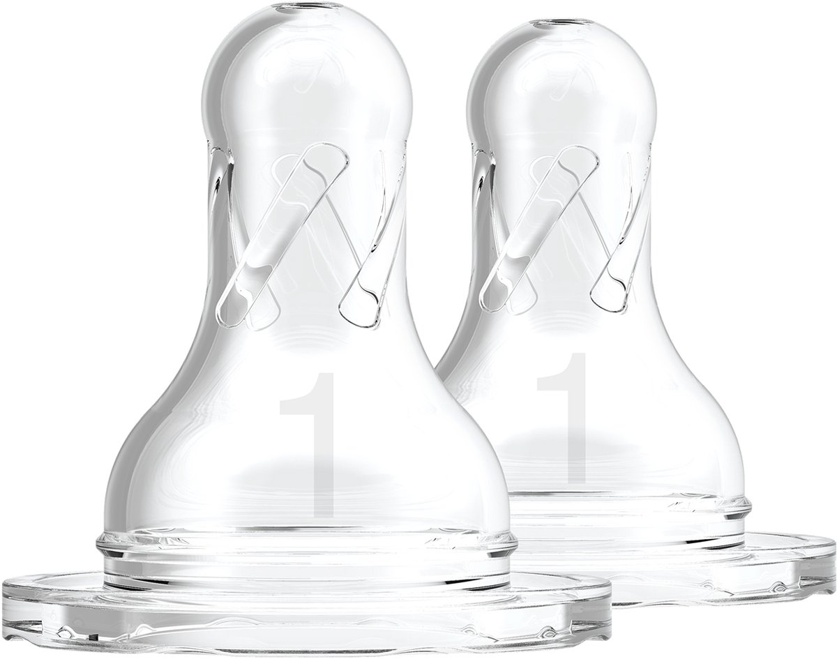Bol.com Dr. Brown's Options+ Flesspeen - Fase 1 - Smalle halsfles - 2 stuks aanbieding