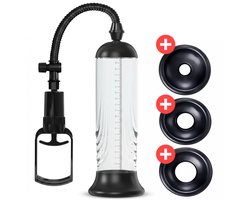 Penis pomp - BPA vrij - incl cock ringen - Sexspeeltjes voor mannen - Seks speeltjes - Penispomp Voor heren - Jespro