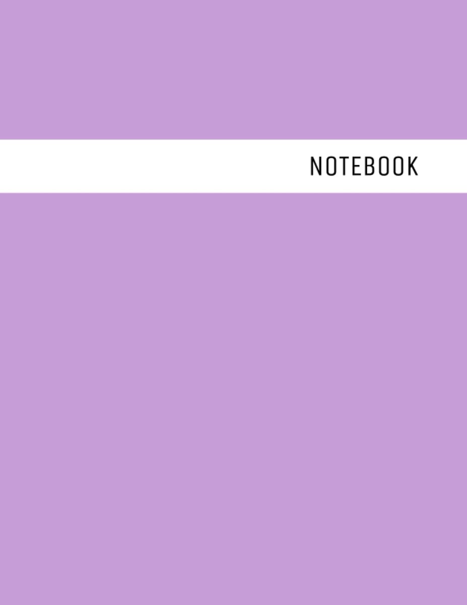 Notebook: Blank Notebook With Numbered Pages - Large (8.5 x 11 inches) - 106 Pages - Lilac Softcover - ShopVlot