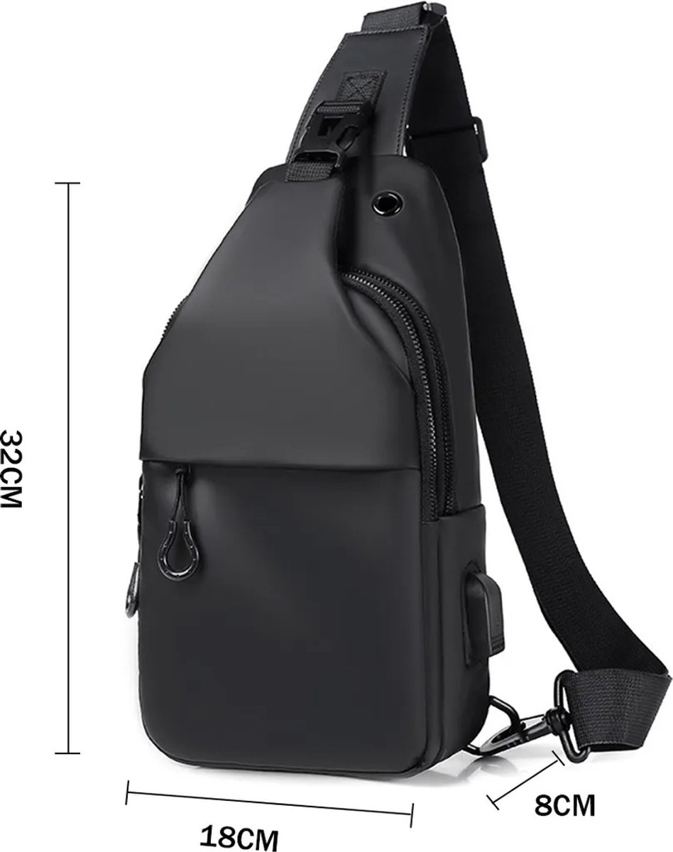 Crossbody rugzak, unisex schoudertas