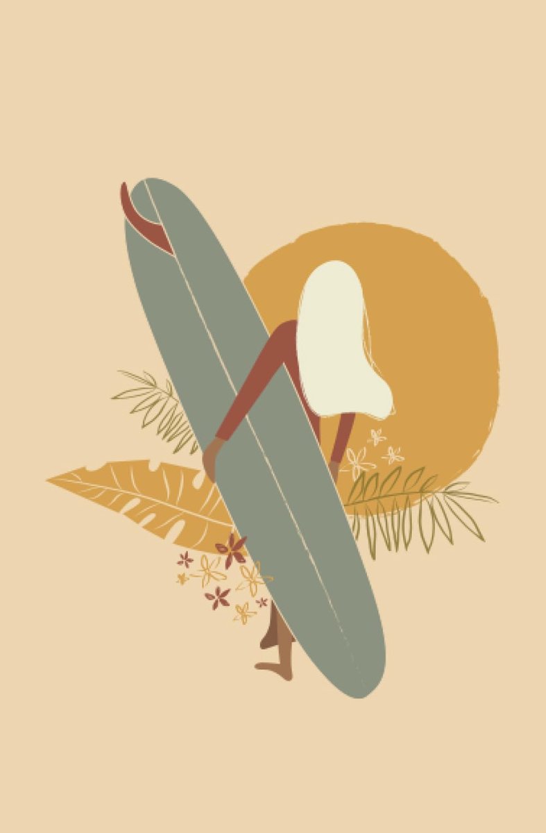 Surfer girl Notebook, Journal for Surfers, Retro Sunset Surf: Organizer, writing book, planner, diary - ShopVlot