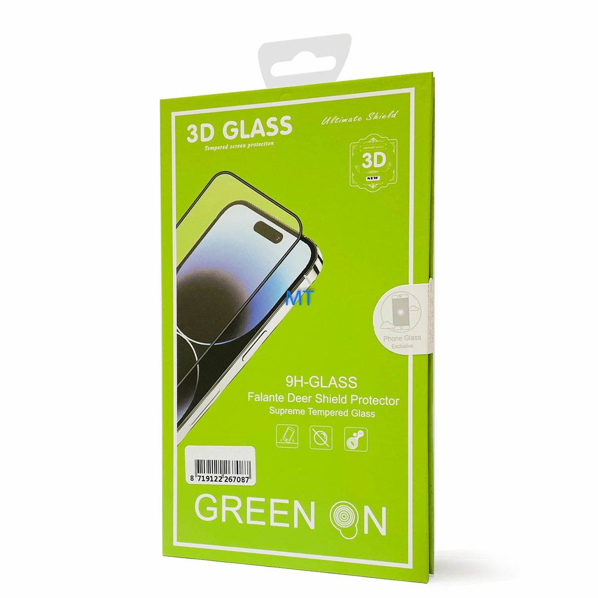 GREEN ON - Beschermlaagje - Screenprotector - 3D & 9H Gehard glas - Geschikt voor Vivo T1 5G