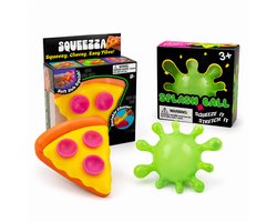 Happy Trendz® 2 Stuks Top Squishy Soft Rising - Pizza piece - Splash Ball - Hndy Ball Splash - Must Have 2026-2027 - Wow Effect - Fidget Toys - Set Toppers