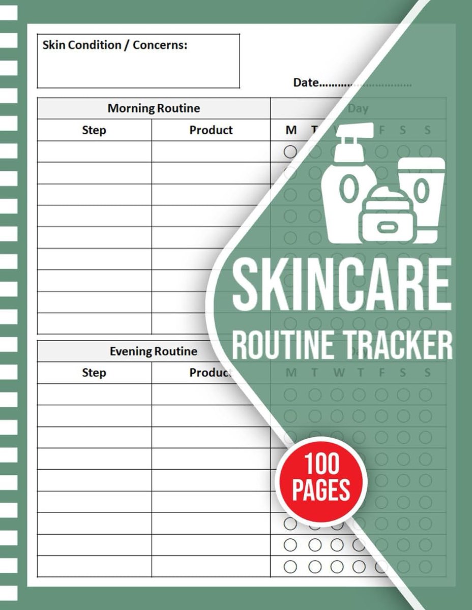 Skincare Routine Tracker: Morning and Evening Beauty Planner Journal for Radiant Skin Health - Skin-care Log Book - ShopVlot