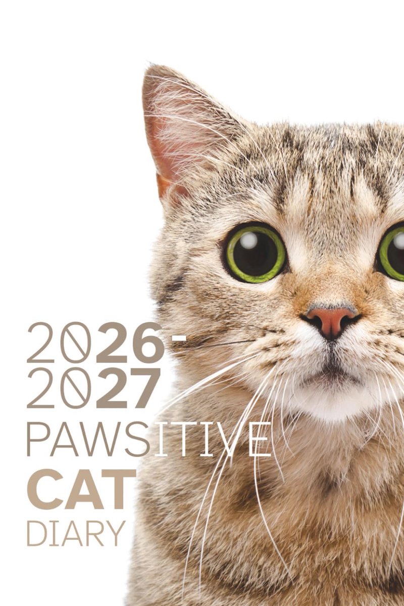 2026-2027 Pawsitive Cat Diary: Large Print 17 Month Weekly Planner (August 2026 - December 2027) - ShopVlot