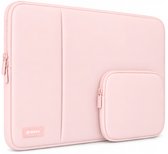 BOTC Laptophoes 15.6 inch - 2-delige - Laptopsleeve met Etui - Laptophoes/ Sleeve - Extra Vak - Roze