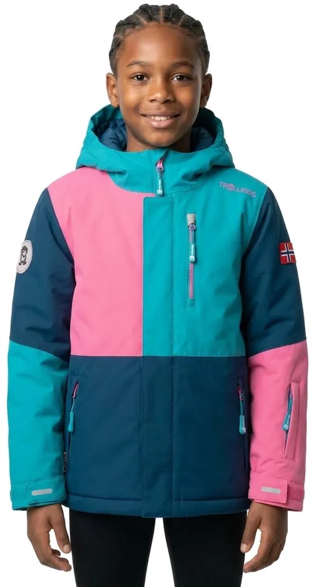 Trollkids Hallingdal Jas 128 cm Kinderen Turquoise
