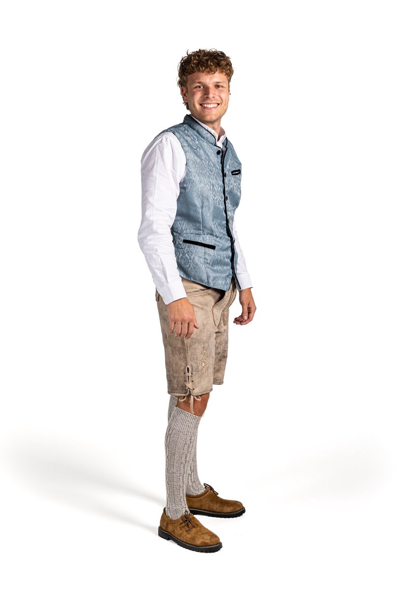 SAMEX David - Heren Trachtenvest - Oktoberfest Gilet - Blauw