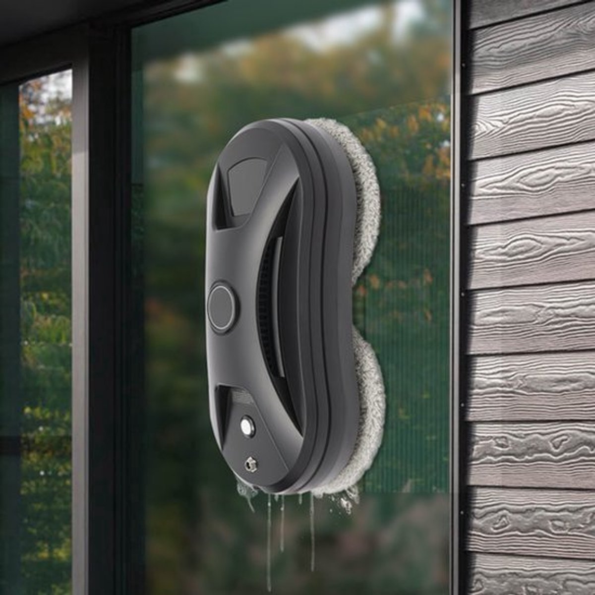 Elektrische Ruitenreiniger Zwart - 80W Vermogen - 2800 Pa Zuigkracht - 35 ml Waterreservoir - ABS Materiaal - Voor Glasoppervlakken