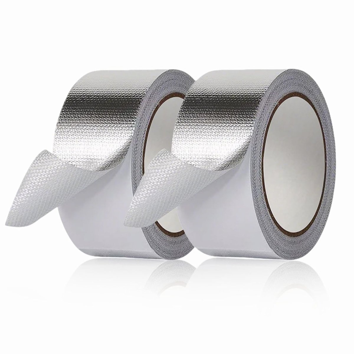 2 Stuks Mesh Versterkte Aluminium Plakband - 2 in × 20 m Hittebestendig en Waterdicht voor Diverse Toepassingen