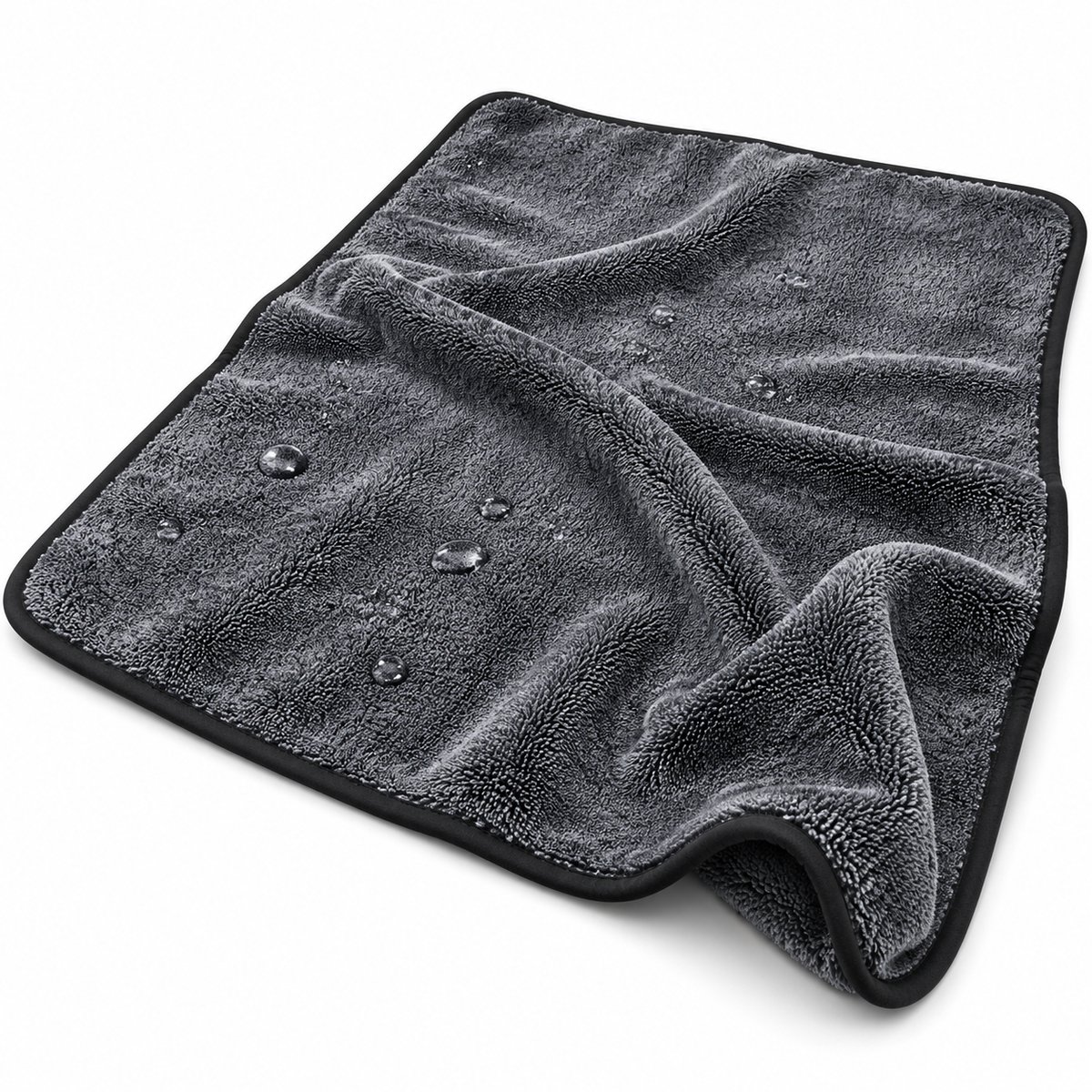 Auto Droogdoek 60x90 cm - 600 GSM Microvezeldoek - Super Absorberend en Pluisvrij - Voor Auto Wassen, Lak en Ramen - Grijs