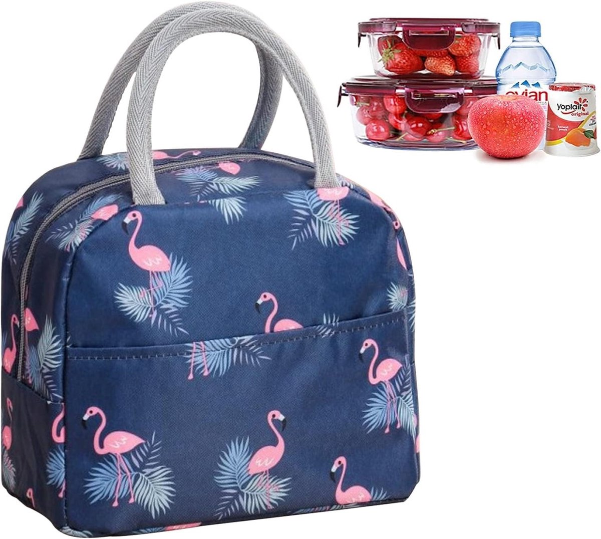 Vouwbare Koeltas voor Picknick, Lunch en Kamperen - Geïsoleerde Mini Koelbox in Marineblauw