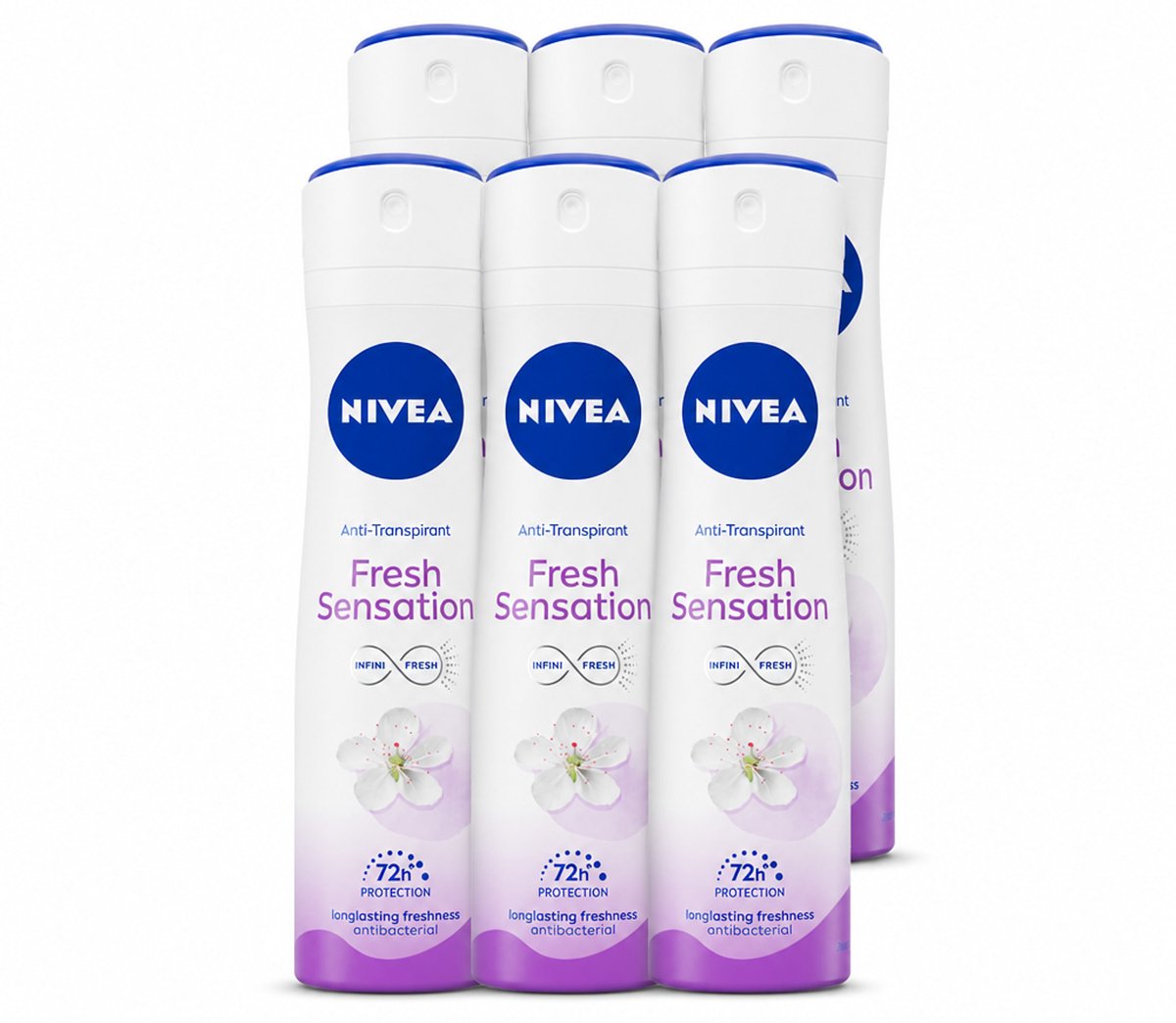 6 x NIVEA – Deodorant Spray – Fresh Sensation – 150 ml - Voordeelverpakking - 6 stuks