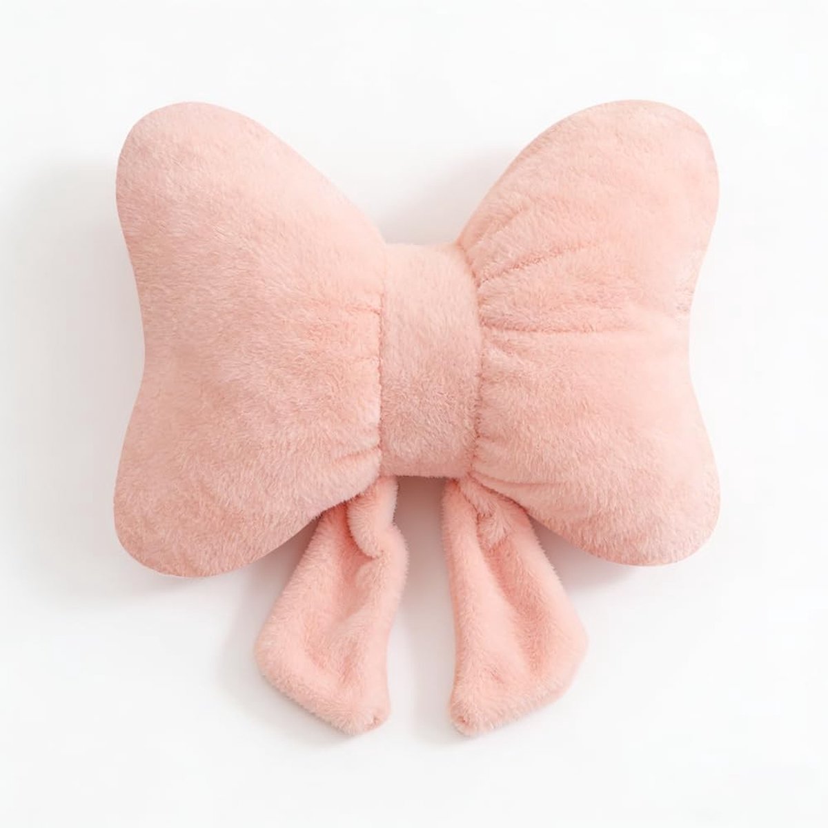3D Kussen Decoratie met Strik | Zacht en Knuffelig Modern Pluche Kussen | Creatief Decoratief Element voor Woonkamer, Slaapkamer en Kantoor | 30 cm (Roze)