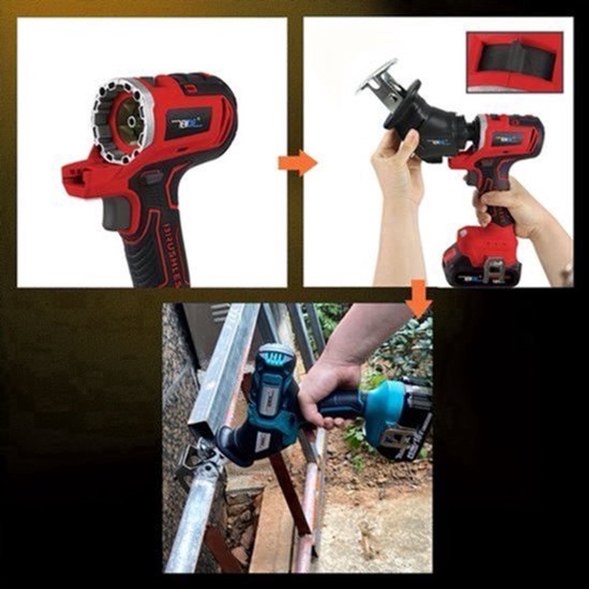 Multitool – Multifunctionele Tool – Accu Gereedschap – All-in-One Tool – Elektrisch Multifunctioneel – 18V Brushless Motor – 12-in-1 Opzetstukken