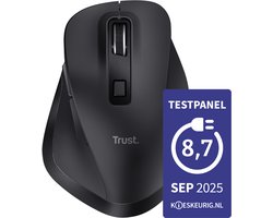 Trust Fyda - Draadloze Muis - Multi-device - Bluetooth - Oplaadbaar - Zwart