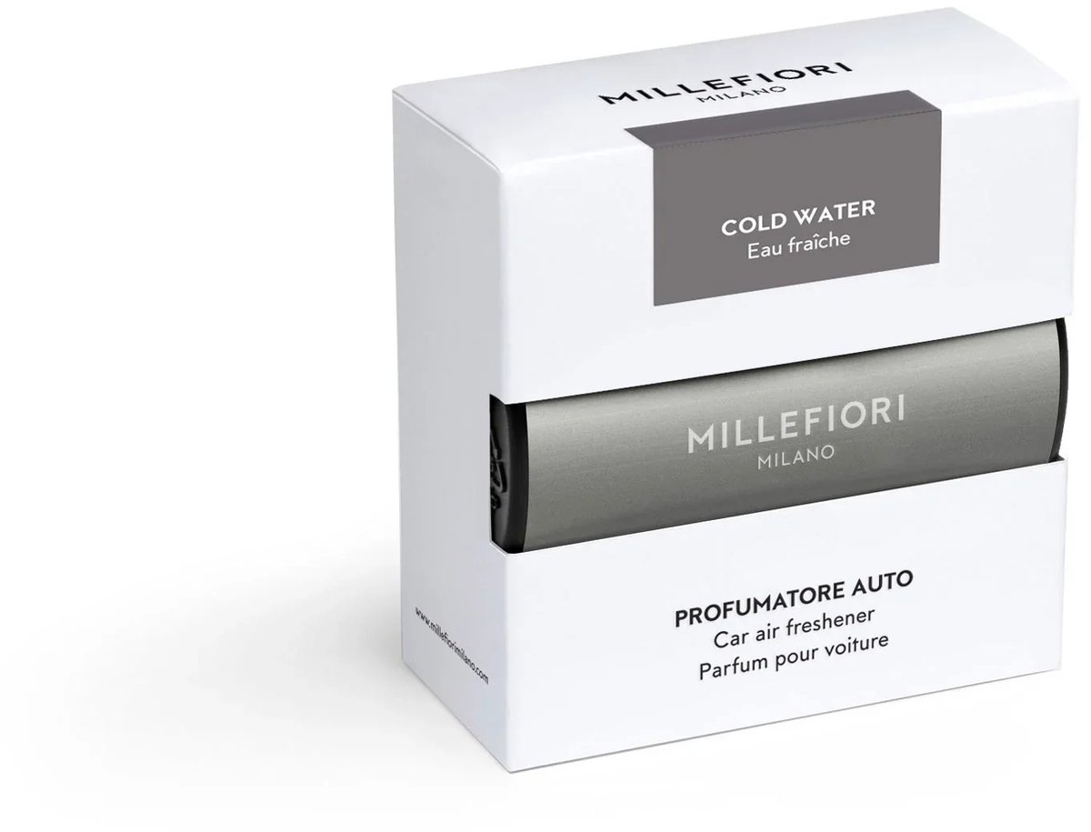 Millefiori Milano - Autoparfum Icon 60 - Classic - Donker Grijs - Cold Water