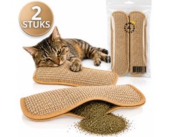 Twenty4seven® Kattenspeelgoed Krabkussens 2 Stuks - Sisal Kattenspeeltjes met Catnip & Kattenkruid - Interactief voor Katten & Kittens