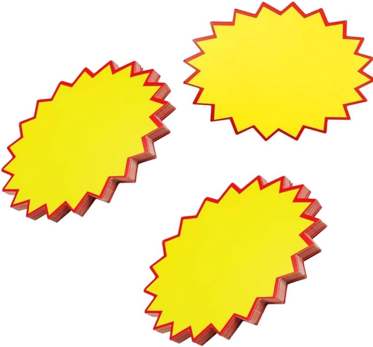100 Stuks Stervormige Prijslabels, 8x11cm, Ideaal voor Supermarkten, Winkels en Cadeaus